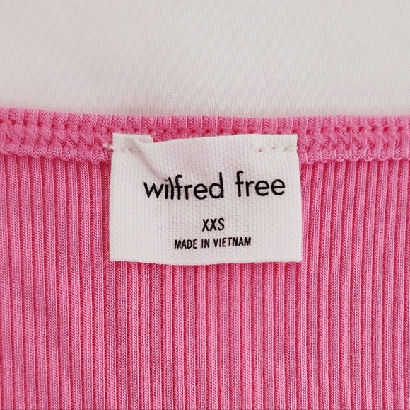 Aritzia Wilfred Free Only Tie Front Crop T-Shirt (Size XXS) - Picture 2 of 2